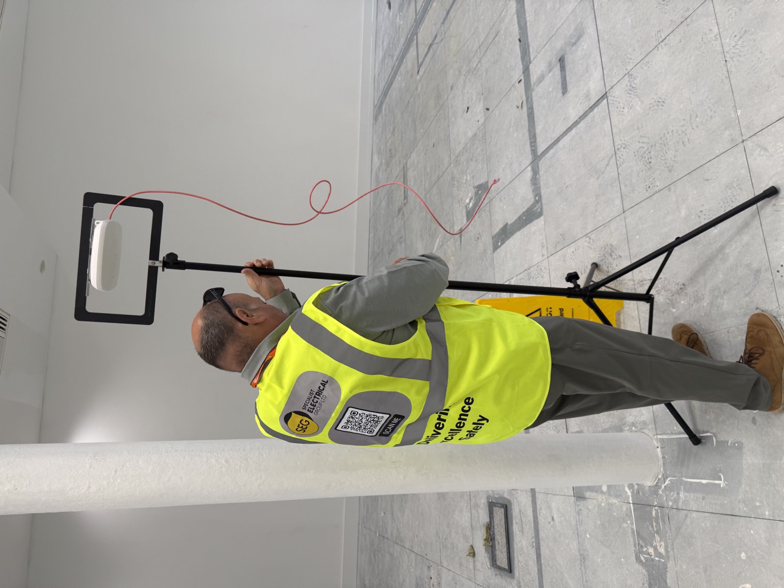 SEG engineer running a Wi-Fi survey